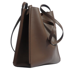 Vintage Leather Bucket Tote – Women’s Genuine Leather Large Shoulder & Crossbody Handbag
