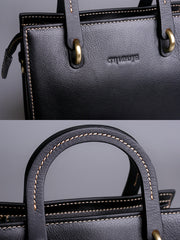 Elegant Leather Box Bag – Premium Full-Grain Crossbody & Tote for Women
