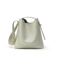 Large Leather Bucket Bag – Women’s Full-Grain Shoulder & Crossbody Handbag