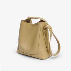 Large Leather Bucket Bag – Women’s Full-Grain Shoulder & Crossbody Handbag