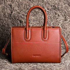 Women’s Leather Tote Briefcase – Spacious Handbag with Top Handles