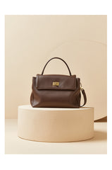 Soft Full-Grain Leather Tote – Women’s Versatile Handbag with Shoulder & Crossbody Design