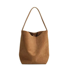 Vintage Suede Large Bucket Tote Bag