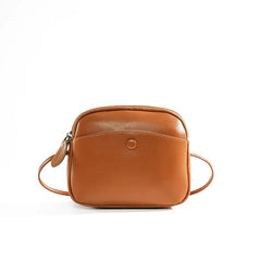 Vintage Leather Mini Camera Crossbody Bag