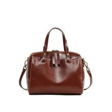 Women’s Leather Handbag – Stylish Shoulder, Crossbody & Tote Bag in GRetro Full Grain Leather Tote – Stylish Commuter Boston & Bowling Bag for Womenenuine Leather