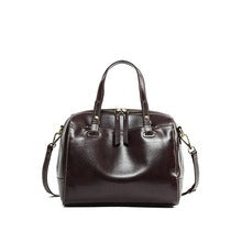 Women’s Leather Handbag – Stylish Shoulder, Crossbody & Tote Bag in GRetro Full Grain Leather Tote – Stylish Commuter Boston & Bowling Bag for Womenenuine Leather