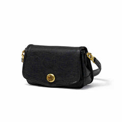 French Leather Baguette Bag – Women’s Chic Small Genuine Leather Shoulder Handbag