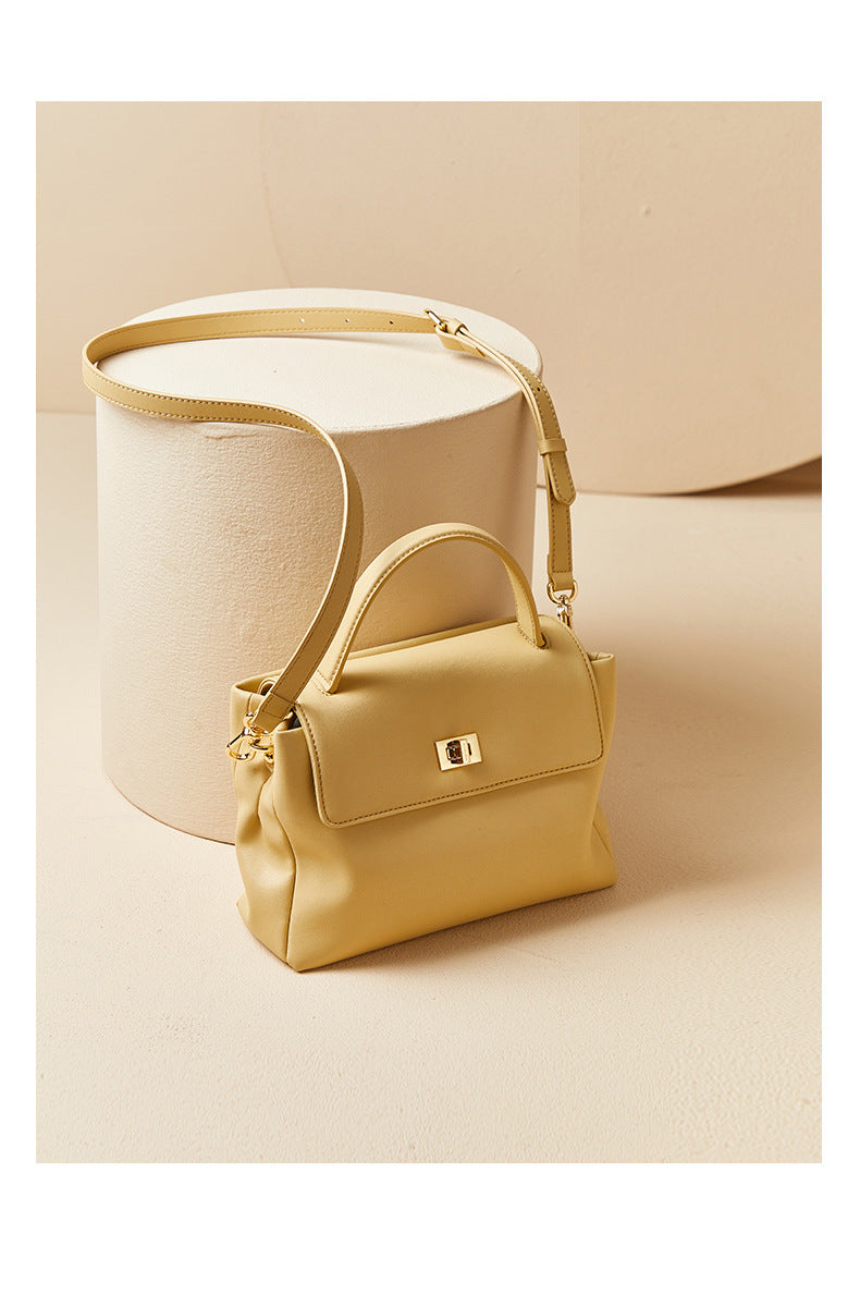 Soft Full-Grain Leather Tote – Women’s Versatile Handbag with Shoulder & Crossbody Design