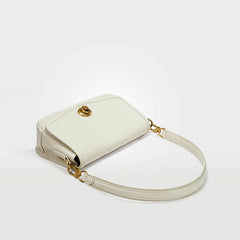 French Leather Baguette Bag – Women’s Chic Small Genuine Leather Shoulder Handbag