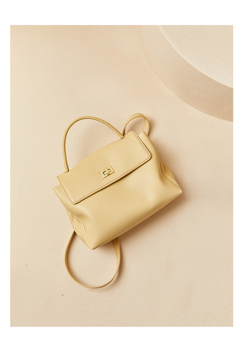 Soft Full-Grain Leather Tote – Women’s Versatile Handbag with Shoulder & Crossbody Design