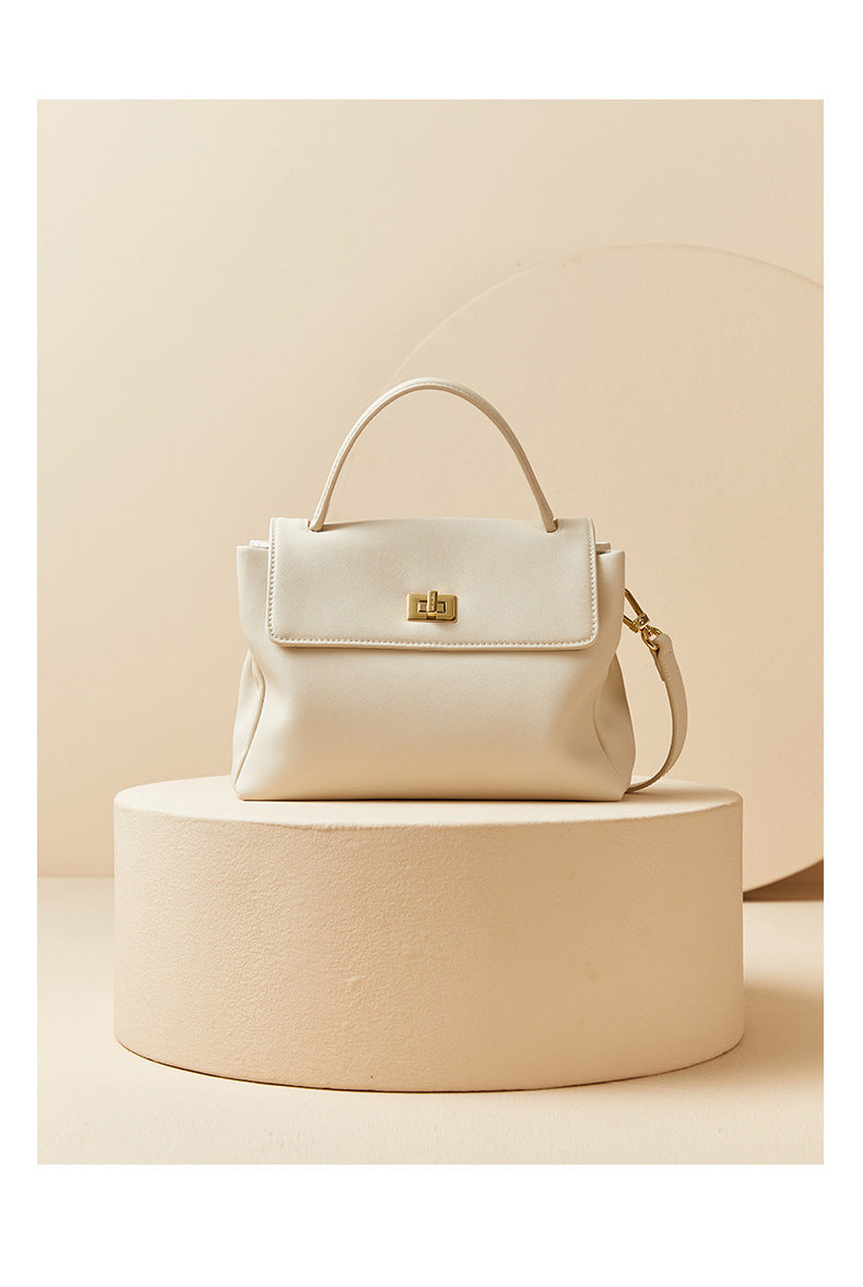 Soft Full-Grain Leather Tote – Women’s Versatile Handbag with Shoulder & Crossbody Design