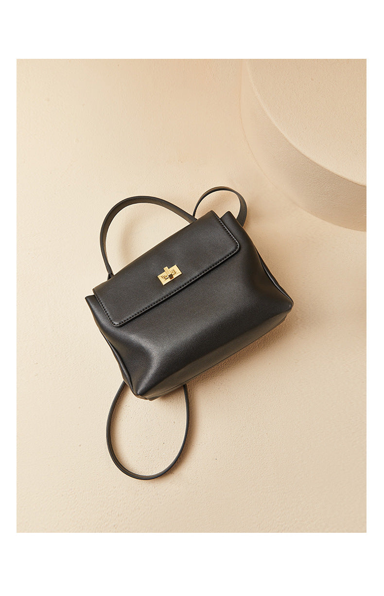 Soft Full-Grain Leather Tote – Women’s Versatile Handbag with Shoulder & Crossbody Design