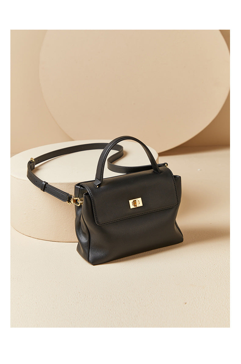 Soft Full-Grain Leather Tote – Women’s Versatile Handbag with Shoulder & Crossbody Design