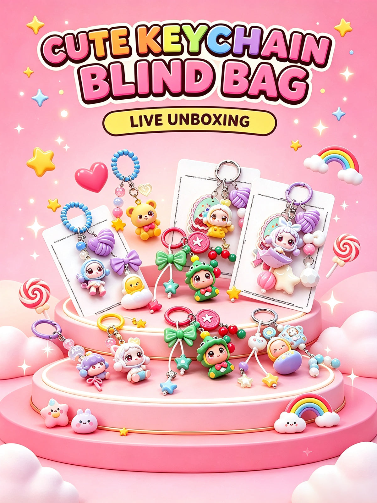 Doll Keychain Blind Bag - Live Unboxing | Free Shipping on Orders Over $20