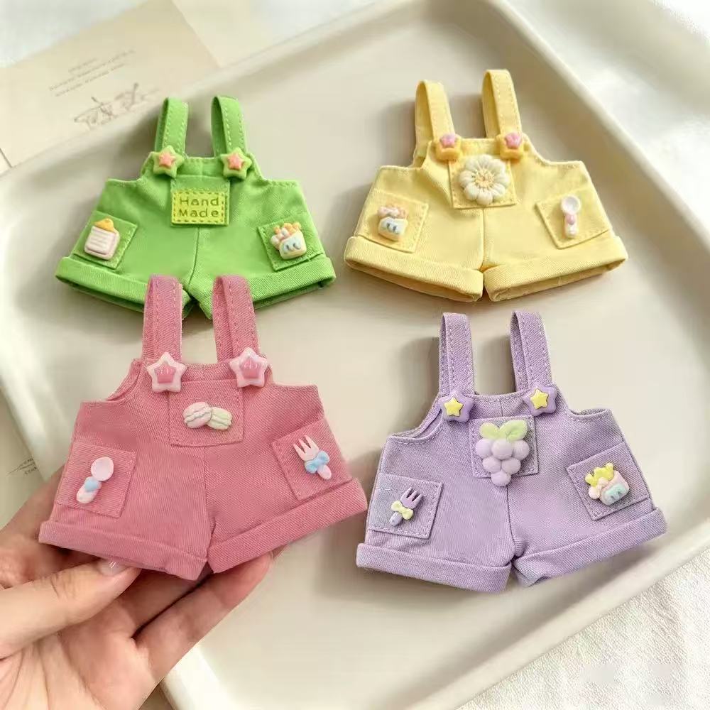 Cute Handmade Overall Shorts for Dolls