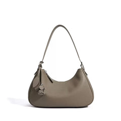 Pebbled Leather Hobo Shoulder Bag