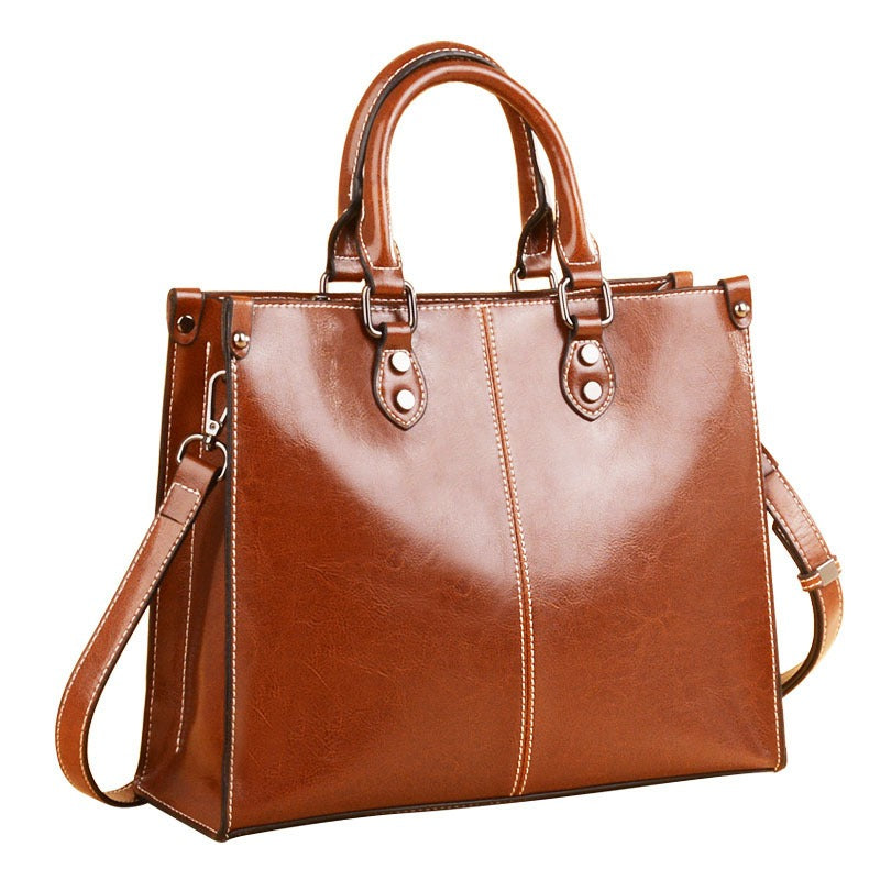 Women’s Leather Handbag – Stylish Shoulder, Crossbody & Tote Bag in Genuine Leather