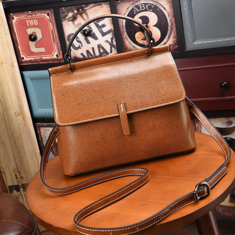 Elegant Leather Tote for Women – Chic Top Handle & Shoulder Bag